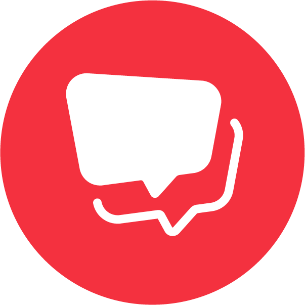 Icon showing a chat bubble.